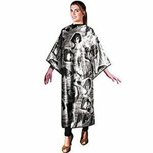 ​Eurostil Bordeaux Color Coat Cutting Cape - kadeřnická pláštěnka na stříhání, barvení, suchý zip 02501/50 - Black- černá