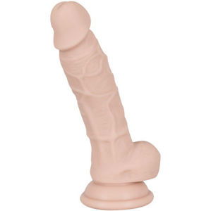 Dildo s přísavkou a varlaty Silicone (18 cm)