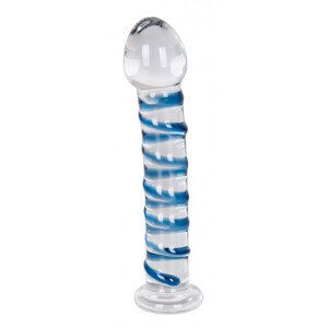 Skleněné dildo Arts Clair Bleu (17 cm)