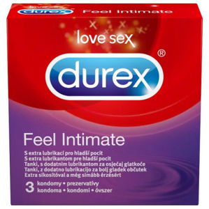 Durex Feel Thin Extra Lubricated – tenké kondomy (3ks)