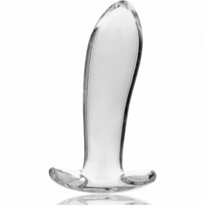 Skleněný anální kolík Borosilicate Nebula (12,5 cm), průhledná