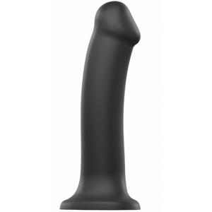 Strap-On-Me ohebné dildo z dvojitého silikonu (20 cm), černé