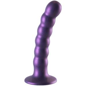 Anální kuličkové dildo Metallico Beaded (13,8 cm), fialové