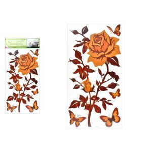 Anděl Samolepící dekorace 1346 růže s imitací dřeva, 69x32 cm