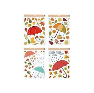 Anděl Okenní fólie 6890 podzimní deštníky 35 x 50 cm