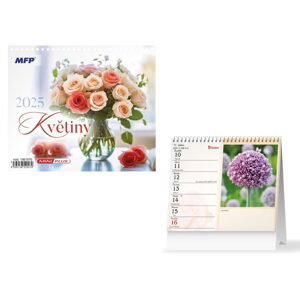 MFP 1061570 Kalendář 2025 stolní mini Květiny