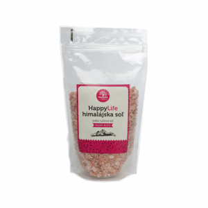 HappyLife Himalájská sůl růžová jedlá hrubá 500g