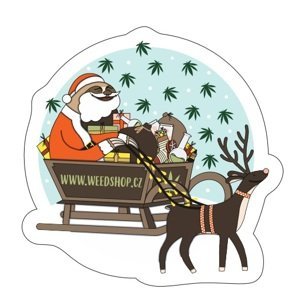 WeedShop Vánoční samolepka Lenochod