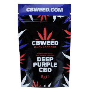CBD konopí - Deep Purple CBD - CBWEED - 0,2% THC Váha: 2 g