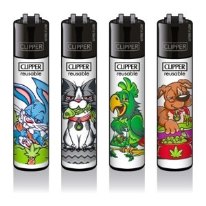 Celá sada Clipper zapalovačů Stoned Animals