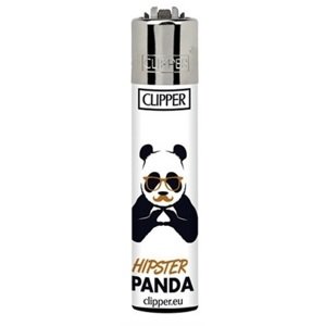 Zapalovač Clipper Panda Motiv: Hipster panda