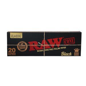 Předrolované dutinky RAW Black Cone, 20 ks