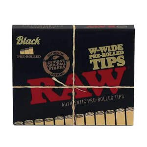 Cigaretové filtry RAW Black W-wide 18 ks