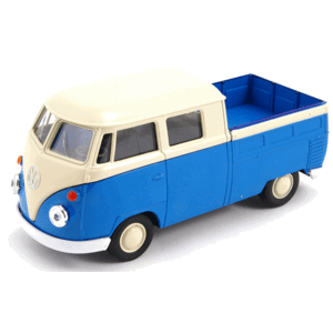 008805 Kovový model auta - Nex 1:34 - Volkswagen T1 Double Cabin Pick Up Modrá