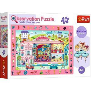 15533 Dětské puzzle - Big pink house - 70ks