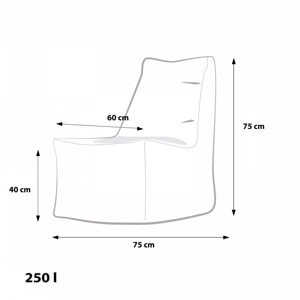 EF4001 Ecopuf Sedací vak ECOPUF - SOLID Modern polyester DG53/NC14