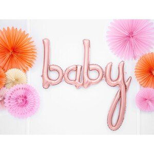 FB42M-019R Party Deco Fóliový balón - Baby, růžové zlato 73cm