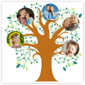 Plakát, Rodinný strom, 30x30 cm