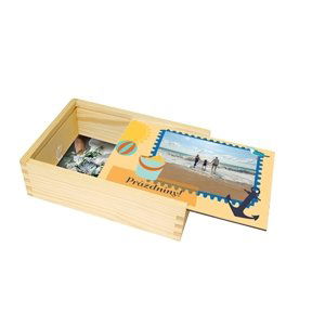 Dřevěná krabička, Prázdniny, 17x12 cm