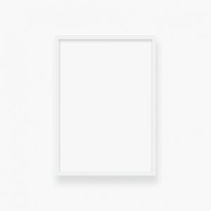 Plakát v rámu, Prázdná šablona - bílý rámeček, 50x70 cm