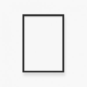 Plakát v rámu, Prázdná šablona - černý rámeček, 20x30 cm
