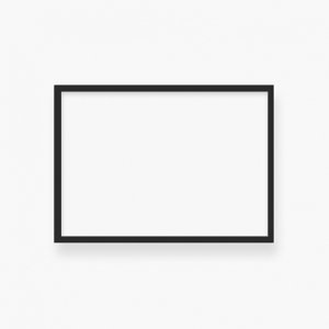 Plakát v rámu, Prázdná šablona - černý rámeček, 30x20 cm