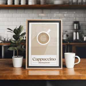 Plakát, Coffee - Cappuccino, 20x30 cm