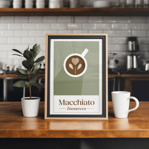 Plakát, Coffee - Macchiato, 30x40 cm