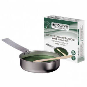 Arcocere Epilační vosk s pánvičkou Cera A Caldo Green (Hot Wax) 120 g