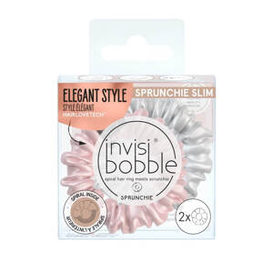 Invisibobble Gumička do vlasů Sprunchie Slim Bella Chrome 2 ks