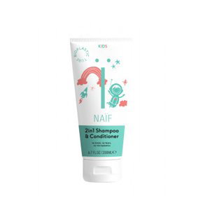 NAÏF Dětský šampon a kondicionér 2v1 pro snadné rozčesávání Baby & Kids (2in1 Shampoo & Conditioner) 200 ml