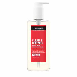 Neutrogena Čisticí gel proti pupínkům Clear & Defend+ (Facial Wash) 200 ml