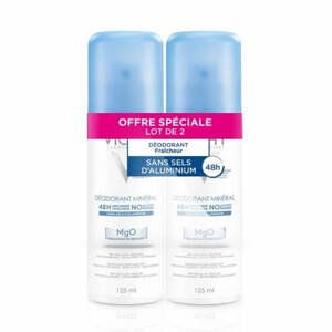 Vichy Minerální deodorant ve spreji 48H (Deodorant Mineral) 2 x 125 ml