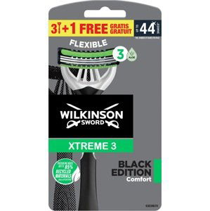 Wilkinson Sword Jednorázový holicí strojek pro muže Xtreme 3 Black Edition Comfort 3+1 ks