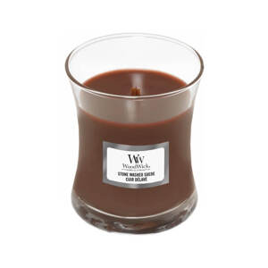 WoodWick Vonná svíčka váza Stone Washed Suede 85 g