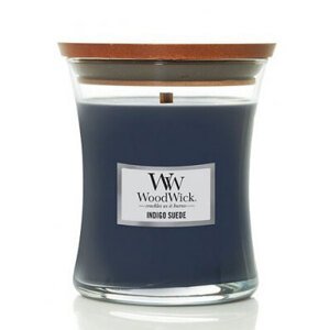 WoodWick Vonná svíčka váza Indigo Suede 85 g