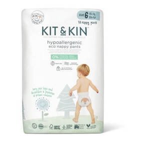 Kit & Kin Eko plenkové kalhotky pull-ups - velikost 6 (15 kg+) 18 ks