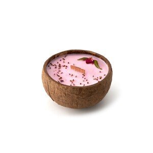 Tropikalia Svíčka v kokosu - vůně Švestka, růže & pačuli 350 ml