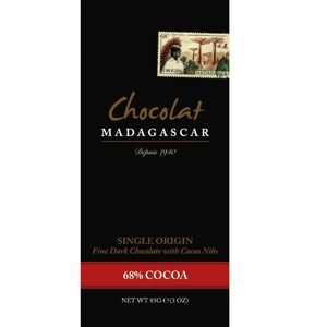 Chocolat Madagascar - Fine Tmavá 68% čokoláda s Nibsy