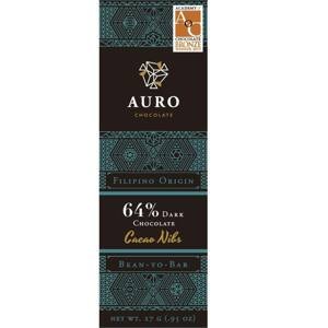 Auro Chocolate Auro - Tmavá Čokoláda 64% s praženými kakaovými boby