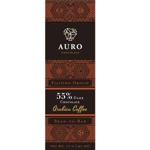 Auro Chocolate Auro - Tmavá Čokoláda 55% s kávou odrůdy Arabica