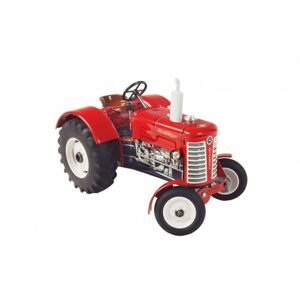 Kovap Traktor Zetor 50 Super červený na klíček kov 15cm 1:25 v krabičce Kovap