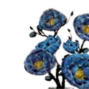 3D samolepka květina - modrá