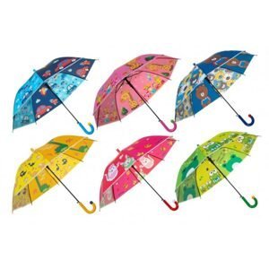 Teddies Deštník vystřelovací 66cm kov/plast mix barev v sáčku