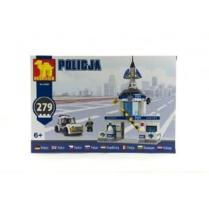 Dromader Stavebnice Dromader Policie Stanice+Auto 279ks v krabici 32x22x5cm