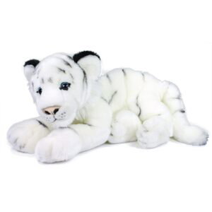 RAPPA Plyšový tygr bílý ležící 40 cm ECO-FRIENDLY
