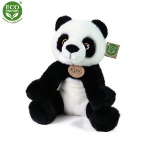 RAPPA Plyšová panda sedící 30 cm ECO-FRIENDLY