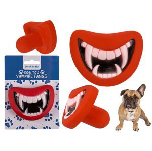 Hračka pro psy, Upíří zuby, cca 9 x 7 cm