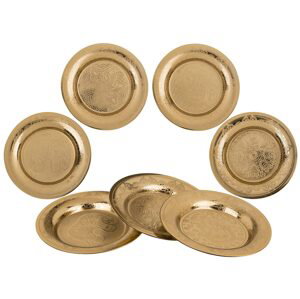 Kovový talíř na šperky zlaté barvy, cca 10 cm,