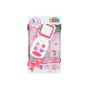 LAMPS Baby telefon růžový na baterie